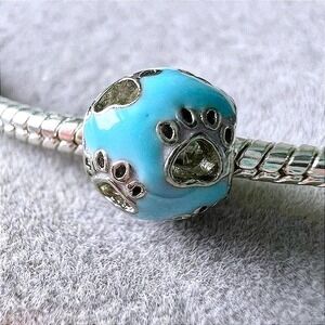 Puppy Paw Bead charm fits PANDORA